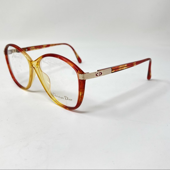 VINTAGE CHRISTIAN DIOR big Eyeglasses Frame 80'S 2531 32 GOLD Germany big 60mm - Picture 3 of 11